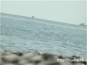 molten bare woman spied beach hidden cam